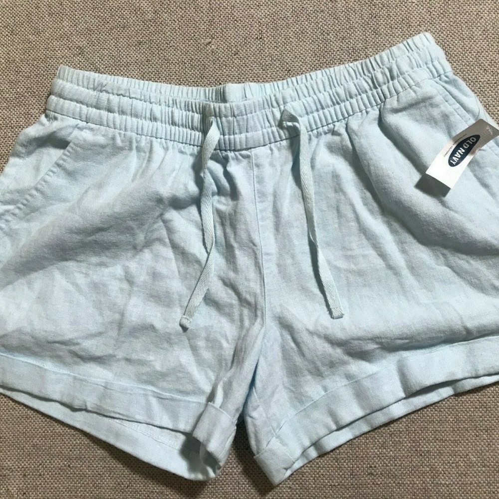 Old Navy Womens Linen Blend Casual Shorts Sz S NWT